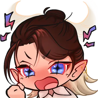 Behamot-Emote mit wütendem Ausdruck