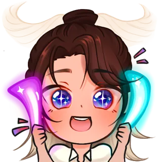 Behamot-Emote mit Glowsticks
