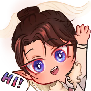 Behamot-Emote winkt freundlich