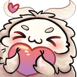 Behamot-Emote als Motte mit Herz
